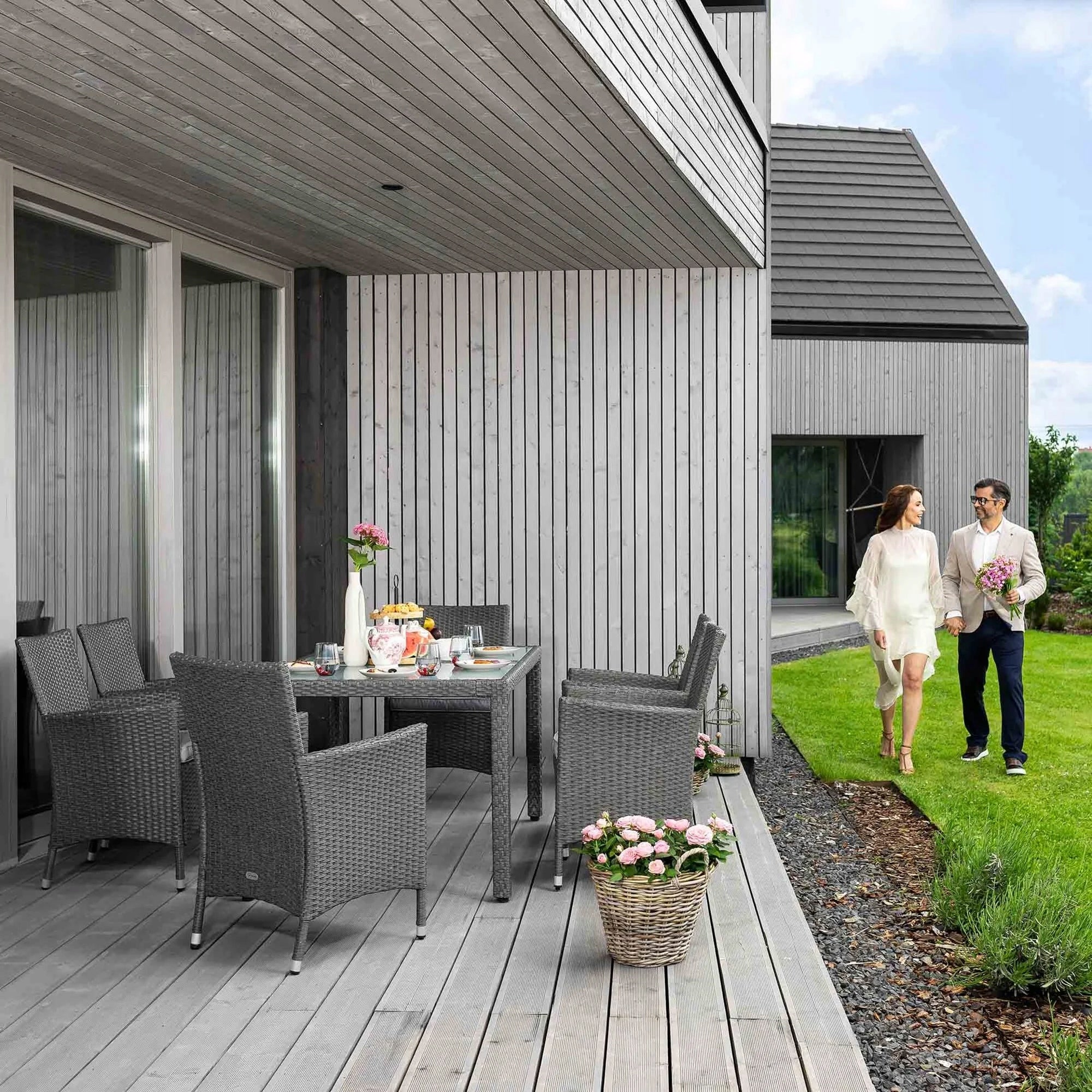 Garden Furniture di volio Technoratan Set Table+Fotels Furniture Set Terrace Assembly self-assembly furniture