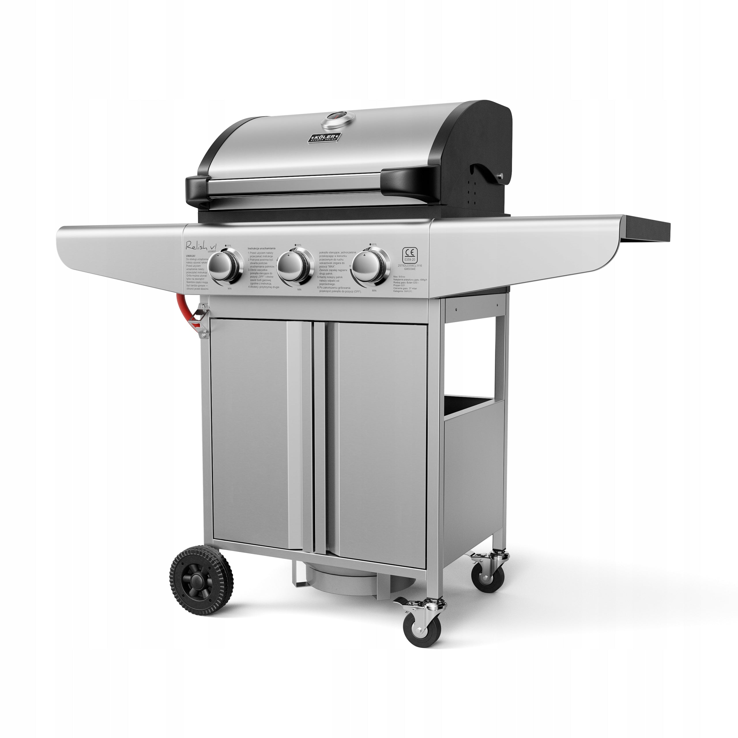 Garden GAS GRILL Relish V1 Compact STAINLESS CAST IRON + Liquid Cleaner Manufacturer code Relish V1 Compact Silver