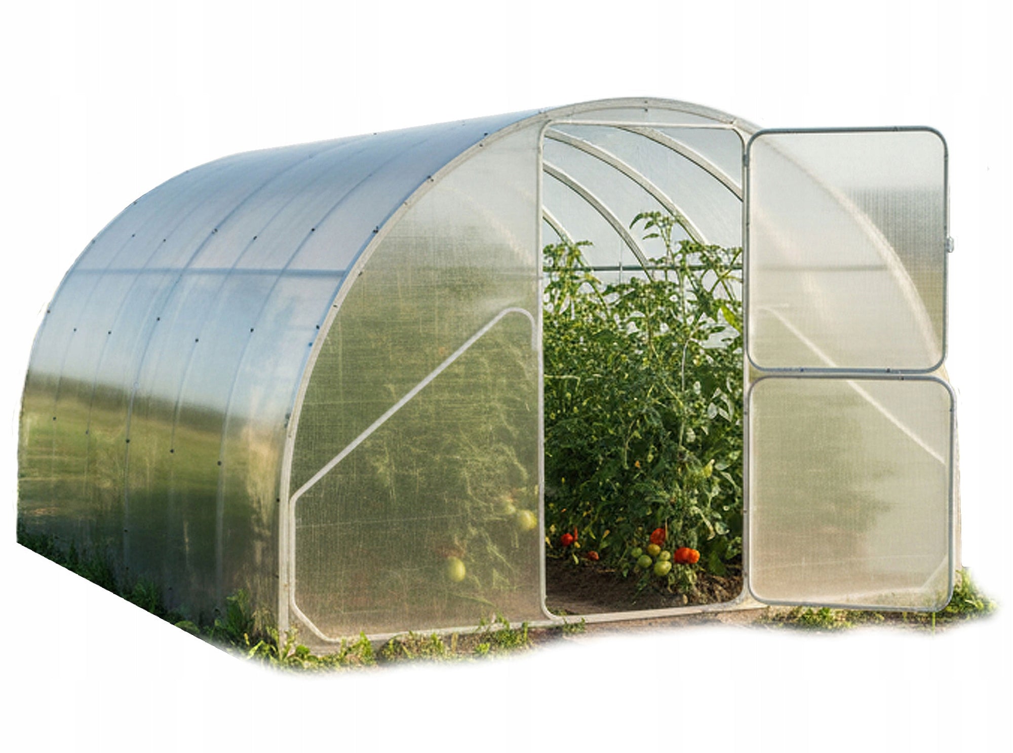 Garden GREENHOUSE 3x4m POLYCARBONATE 6mm with Profile 40x20mm ZINC tunnel 12m2