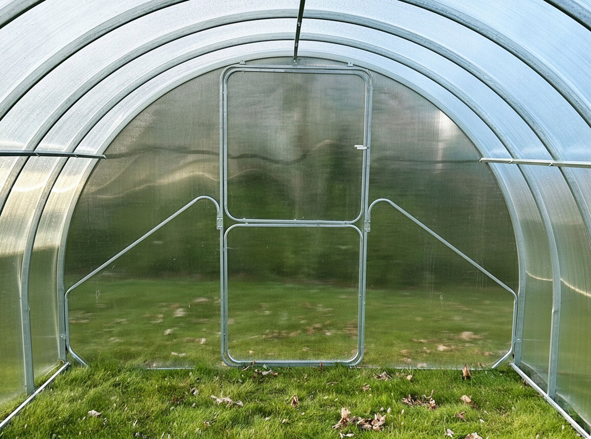 Garden GREENHOUSE 3x6m POLYCARBONATE 4mm with Profile 40x20mm ZINC Tunnel Width 3 m