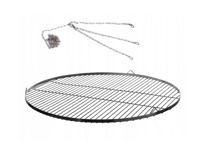 Garden GRILL FORGED tripod 190cm+GRATE CRANK 60cm+FIREPLACE+BOILER 14L Grate length 60 cm