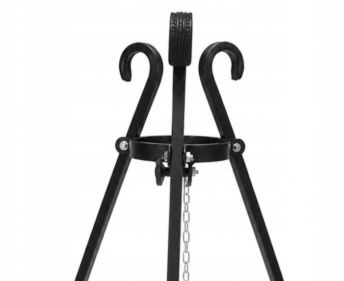 Garden GRILL FORGED tripod 190cm+GRATE CRANK 60cm+FIREPLACE+BOILER 14L Grill depth 6 cm