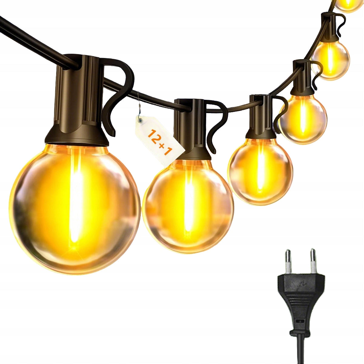 Garden Garland Light 10M 13X LED Bulbs G40 Waterproof Durable