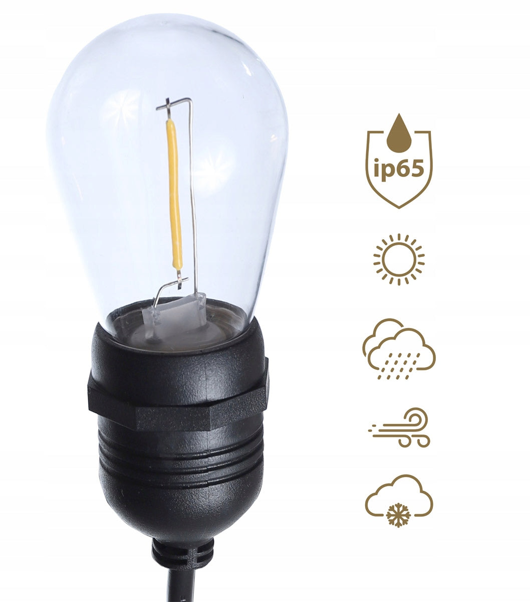 Garden Garland Light 20M 20X Bulb LED E27 Waterproof Brand Led