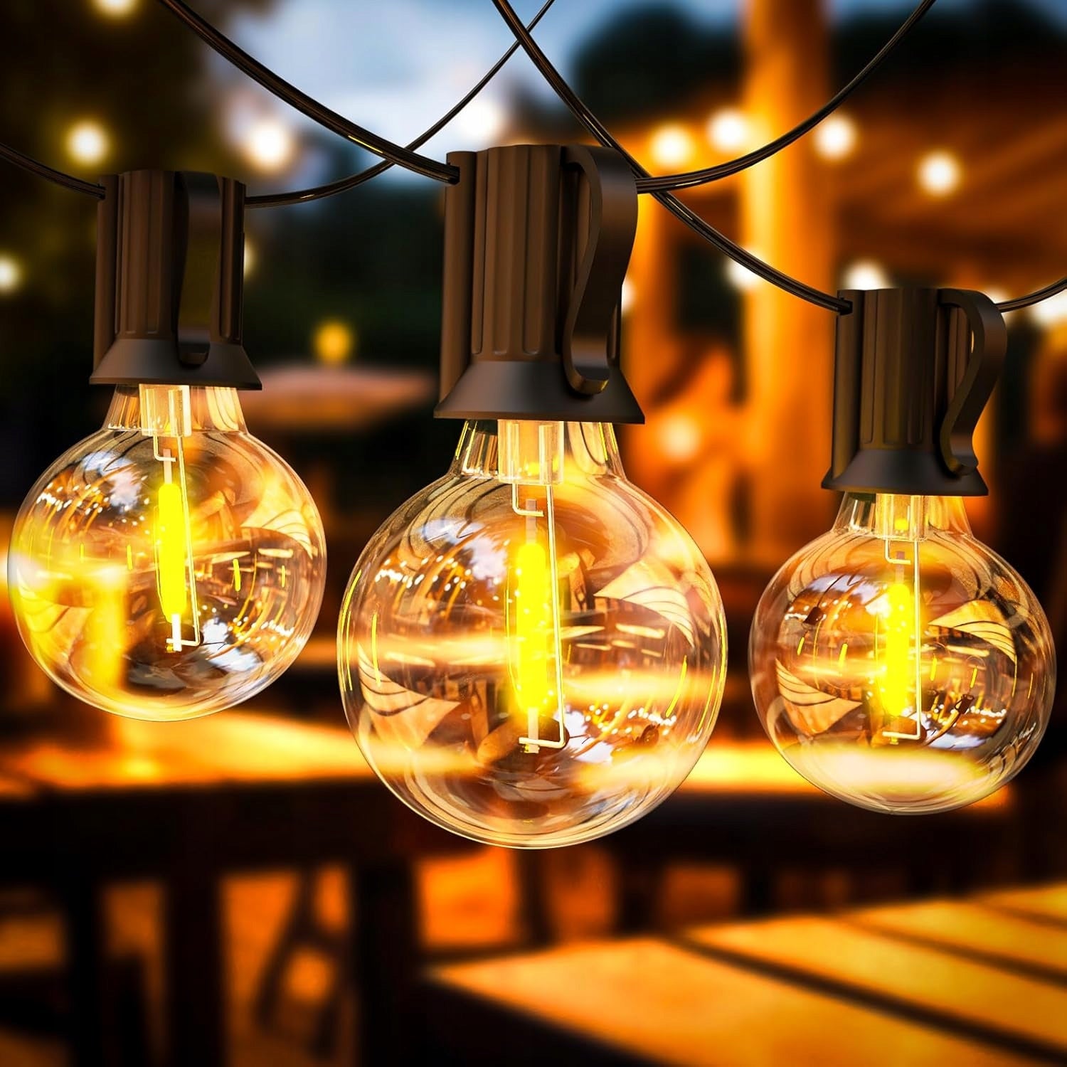 Garden Garland Light 50X LED Bulb 30M Outdoor Lights Packaging status original