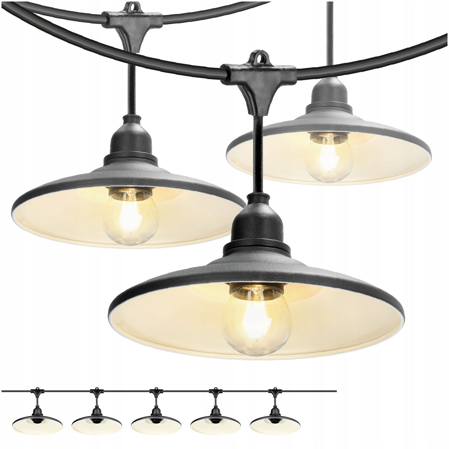 Garden Garland Light Chain Crete Set with Shades M2+ Cable 5m