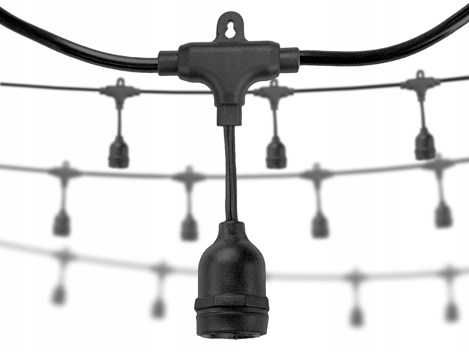 Garden Garland Light LED Chain 10m 10xE27 Cord Without Bulbs Batteries included no
