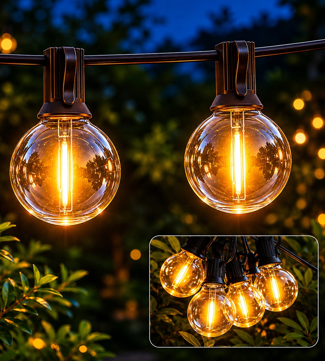 Garden Garland Outdoor Chain 20m + 36x LED Bulb + 2 freebie Remote Control Manufacturer code 8521