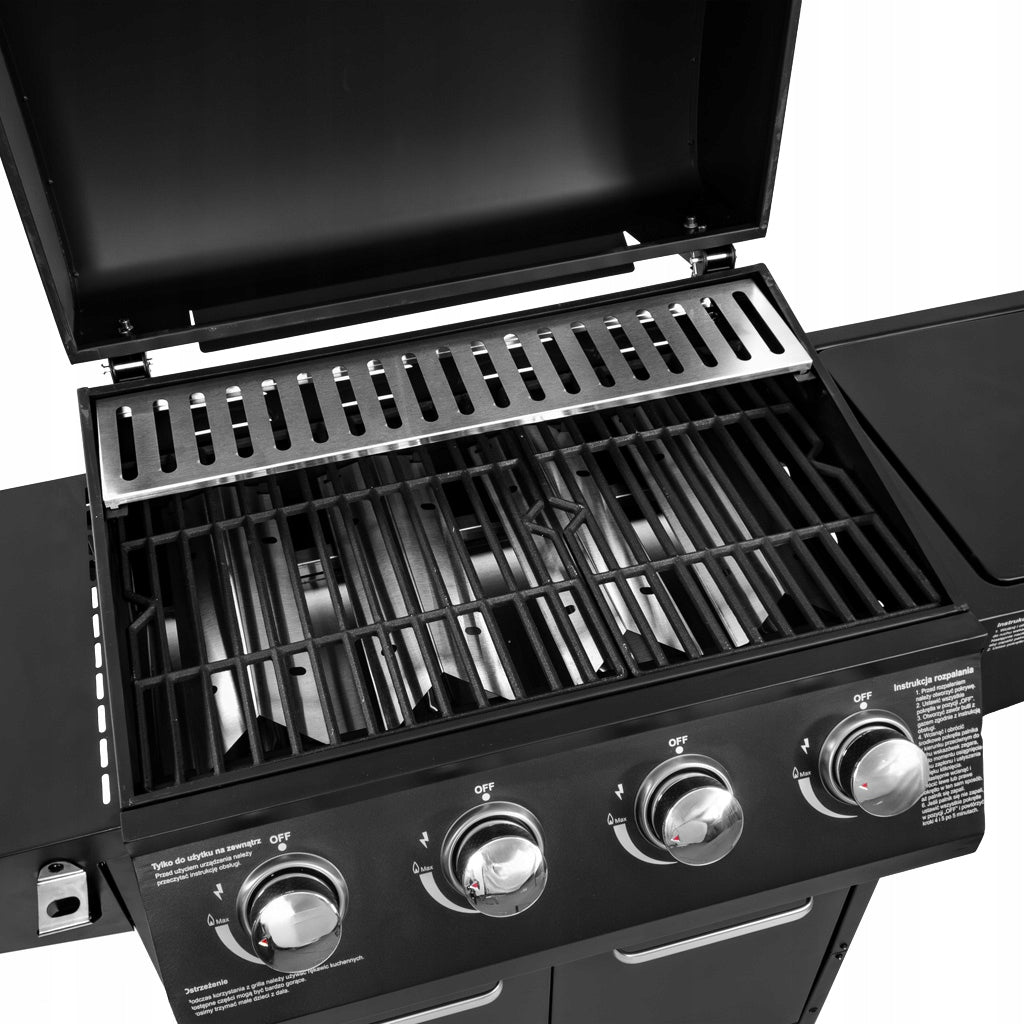 Garden Gas Grill 4+1 BERGMANN Cast Iron Grate Cylinder Cabinet Cover Grill depth 51.7 cm