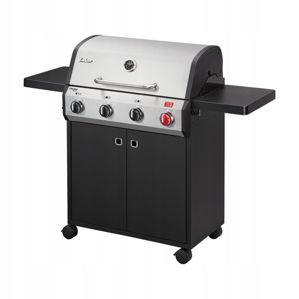 Garden Gas Grill Enders Chicago Next 4 R Turbo, Cast Iron Grate, FREEBIES Brand Enders