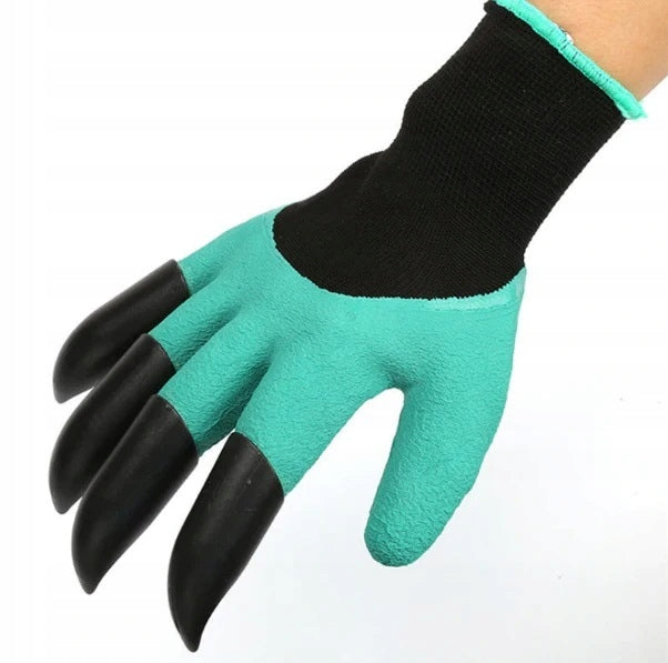 Garden Gloves with Claws for Digging and Raking Waterproof Packaging status original