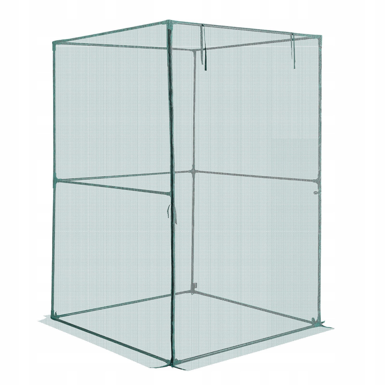 Garden Greenhouse 120x120x180CM Easy Installation With Retractable Door For Slider Length 1.2 m