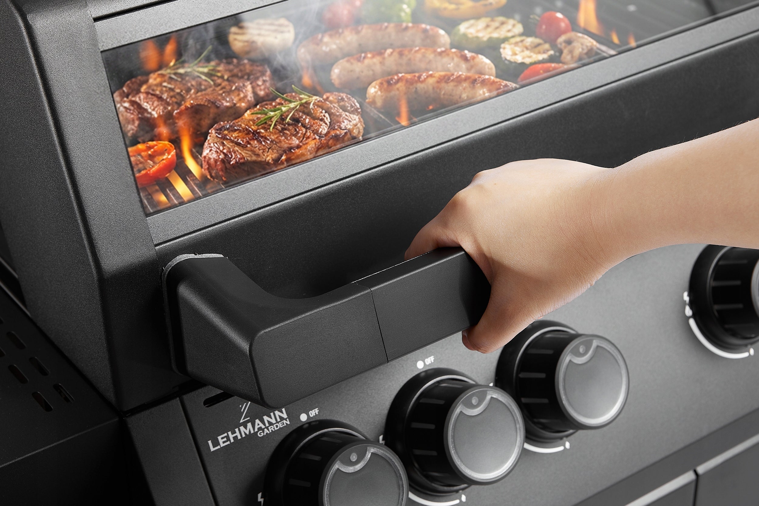 Garden Grill CAST IRON LEHMANN 4+1 premium 17,2 kW + cylinder cabinet Number of burners 5