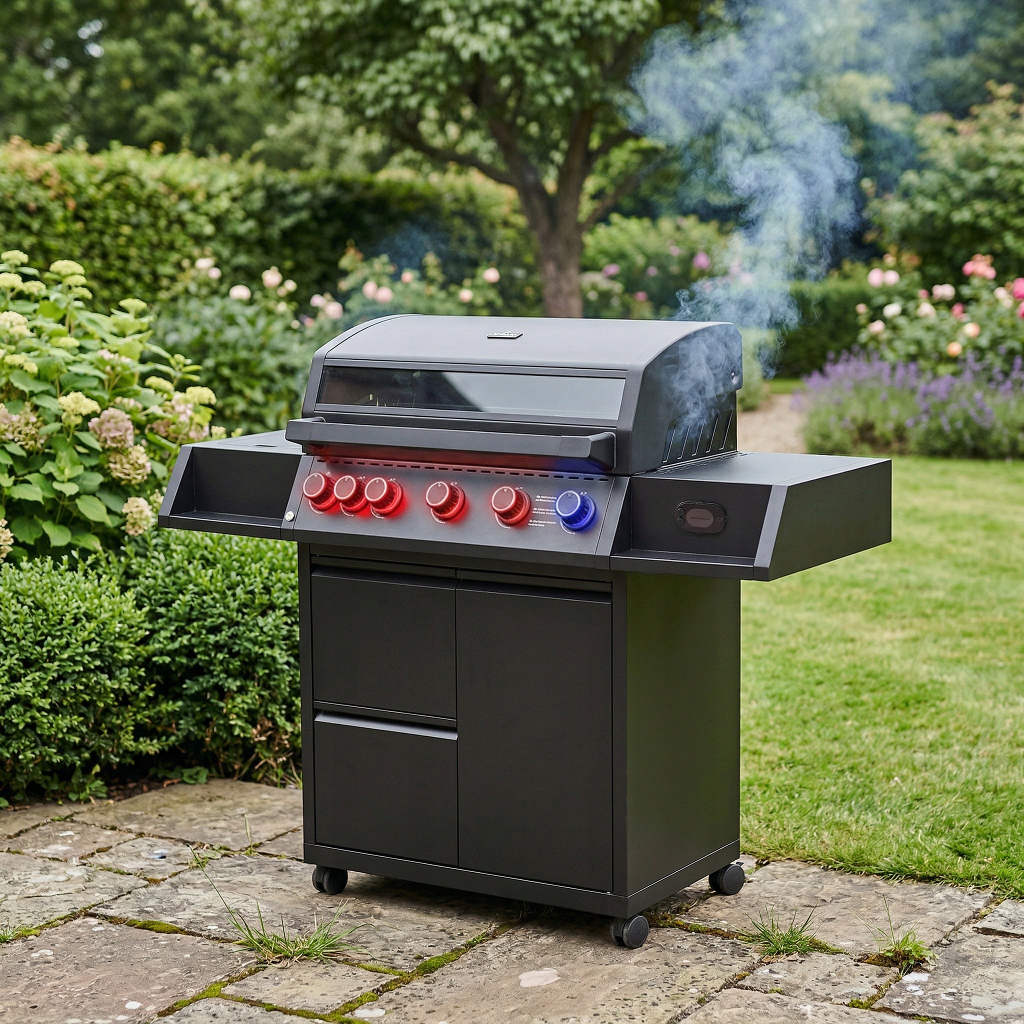 Garden Grill CAST IRON LEHMANN 5+1 premium 20,5 kW + cylinder cabinet Manufacturer code GRILL GAZOWY PREMIUM 5+1 KANSAS