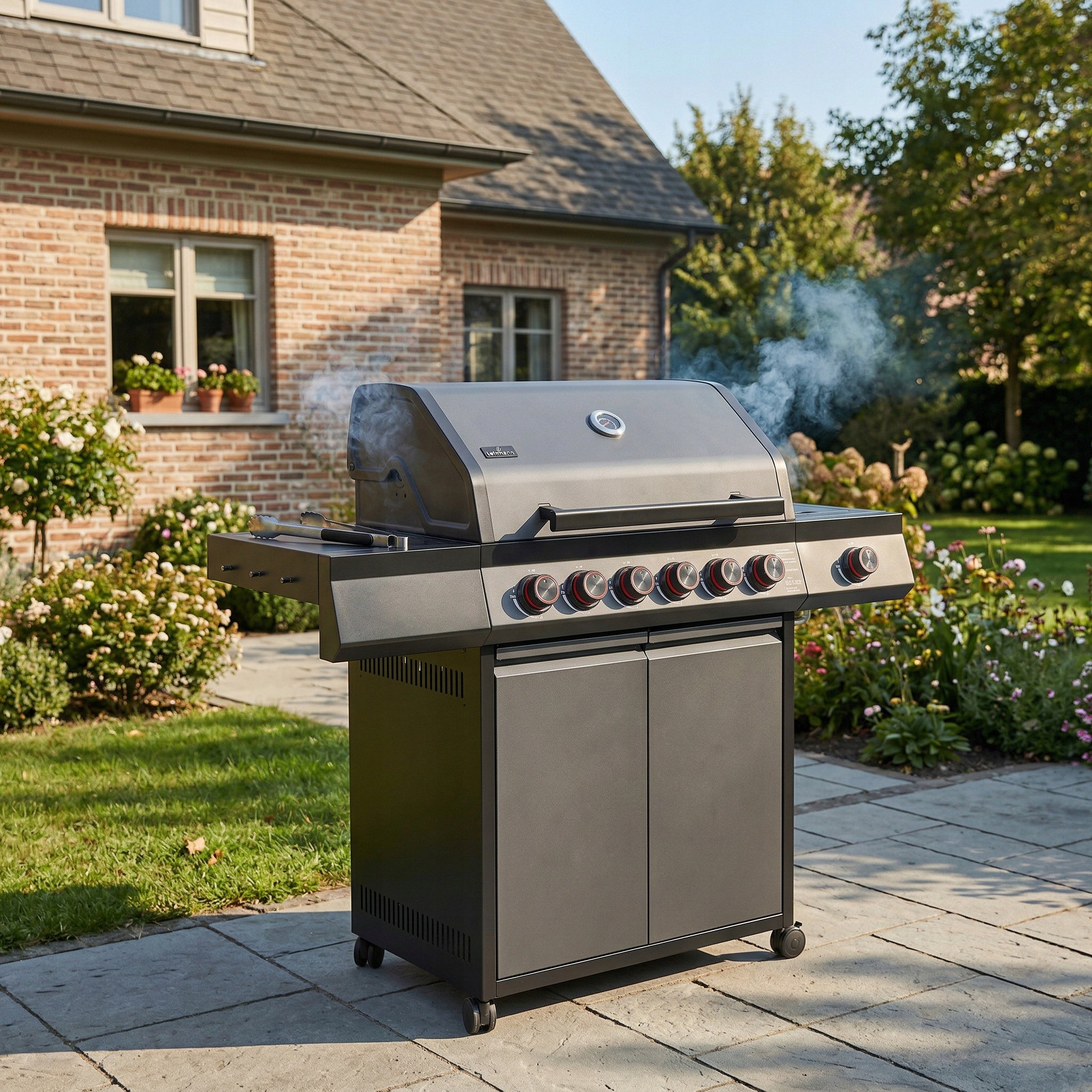 Garden Grill CAST IRON LEHMANN 6+1 stainless steel 21 kW + cylinder cabinet Manufacturer code GRILL GAZOWY LEHMANN HOUSTON 6+1