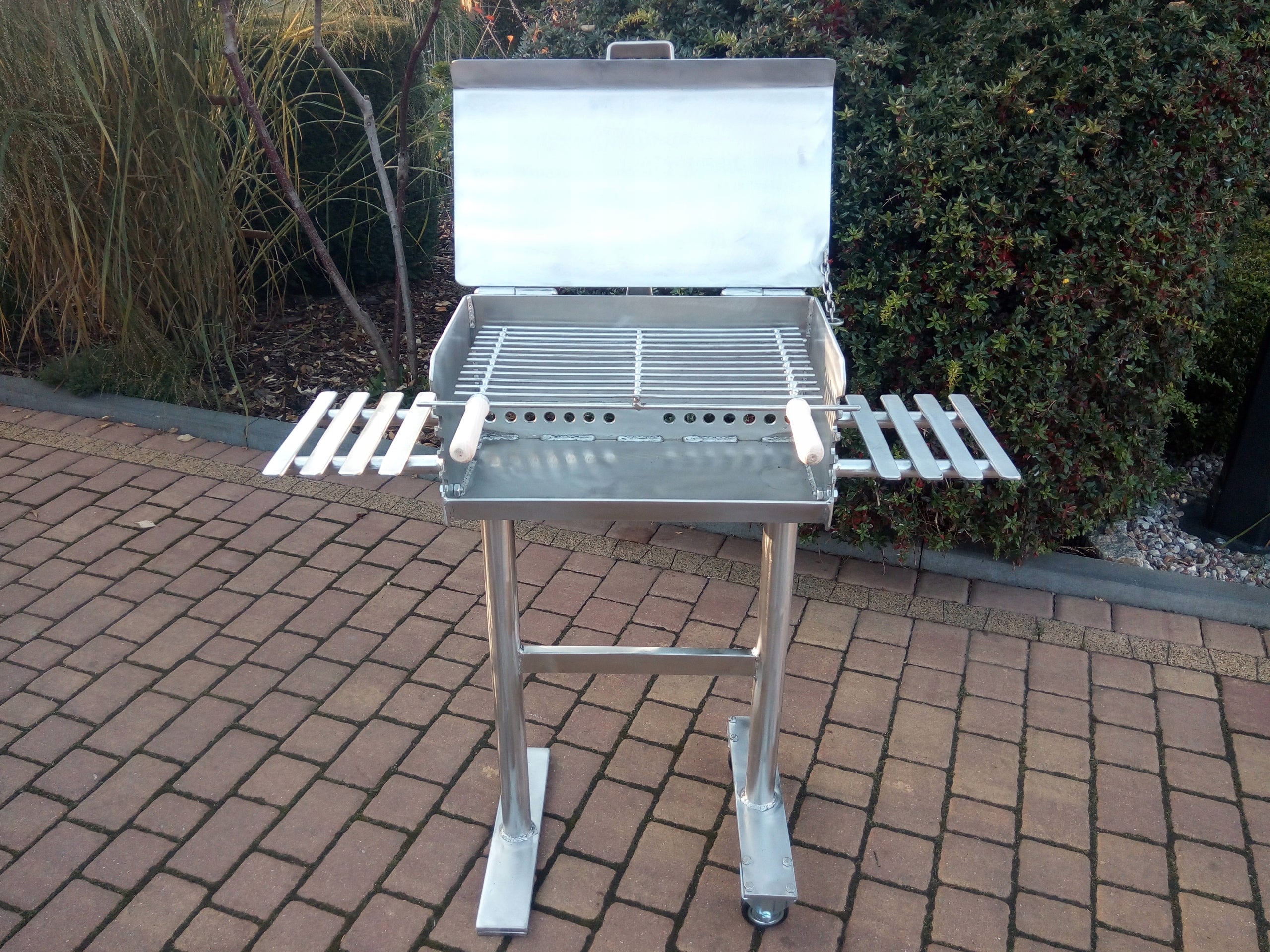 Garden Grill Stainless Steel Sheet 5mm!! Grill depth 45 cm
