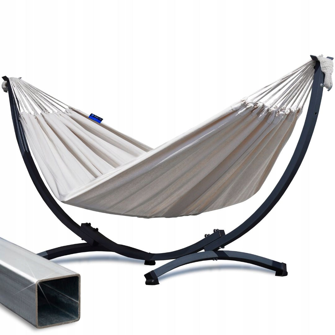 Garden Hammock Steel Frame KOMPAKT Galvanized Hammock Set POTENZA