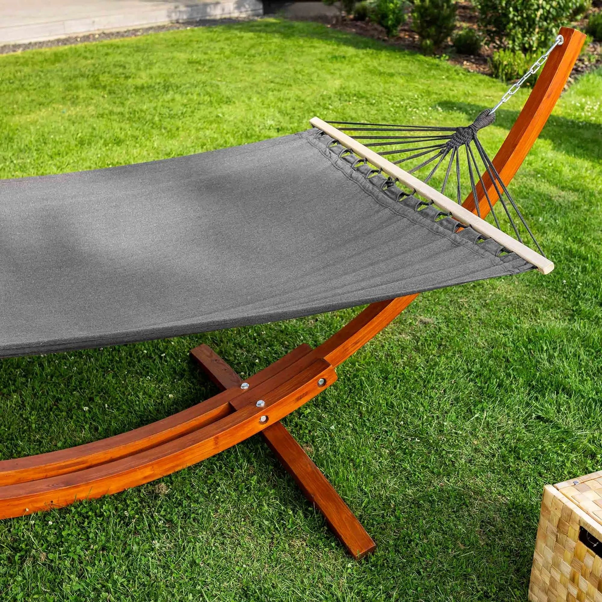 Garden Hammock Trevia With Frame Wooden Frame Up to 150kg divolio Material width 120 cm