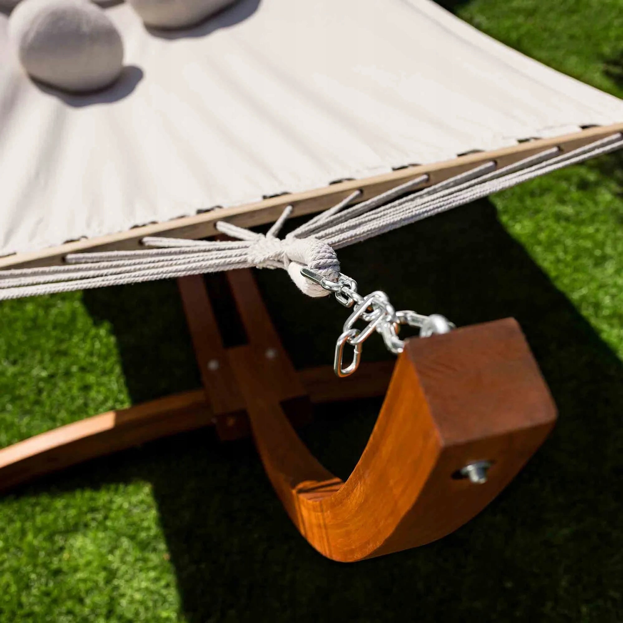 Garden Hammock with Frame Wooden Frame Up to 150kg Trevia di volio Manufacturer di volio