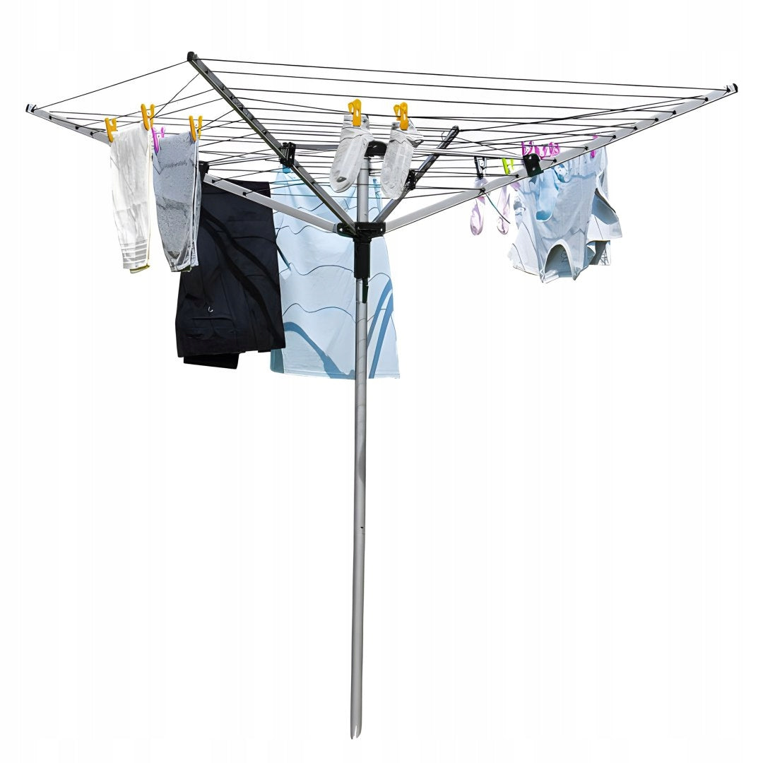 Garden Laundry Dryer Large 60 M Rotating Folding Adjustable Solid Unfolded width 260 cm