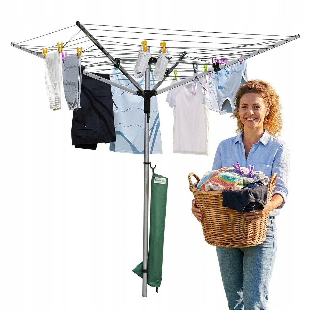 Garden Laundry Dryer Large 60 M Rotating Folding Adjustable Solid