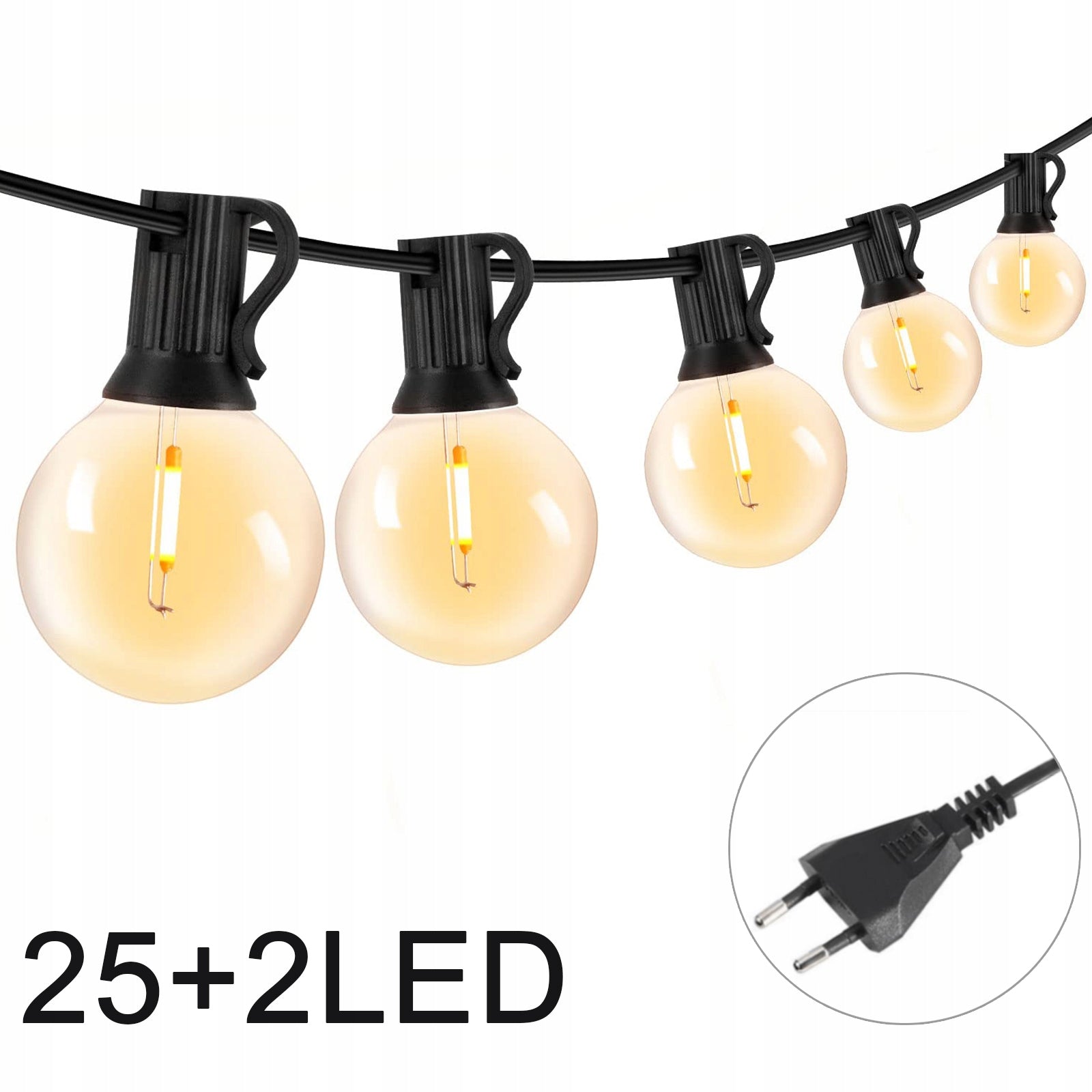Garden Light 7.5M 25X LED Bulb G40 + Wire Waterproof