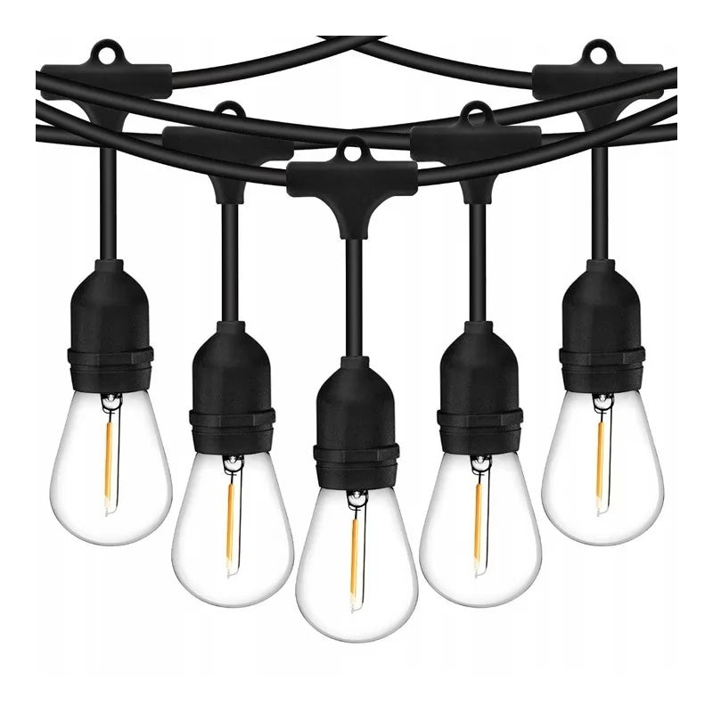Garden Light Garland 10m 20x E27 LED Bulbs Chain Garden Lamps Manufacturer code PO-1305