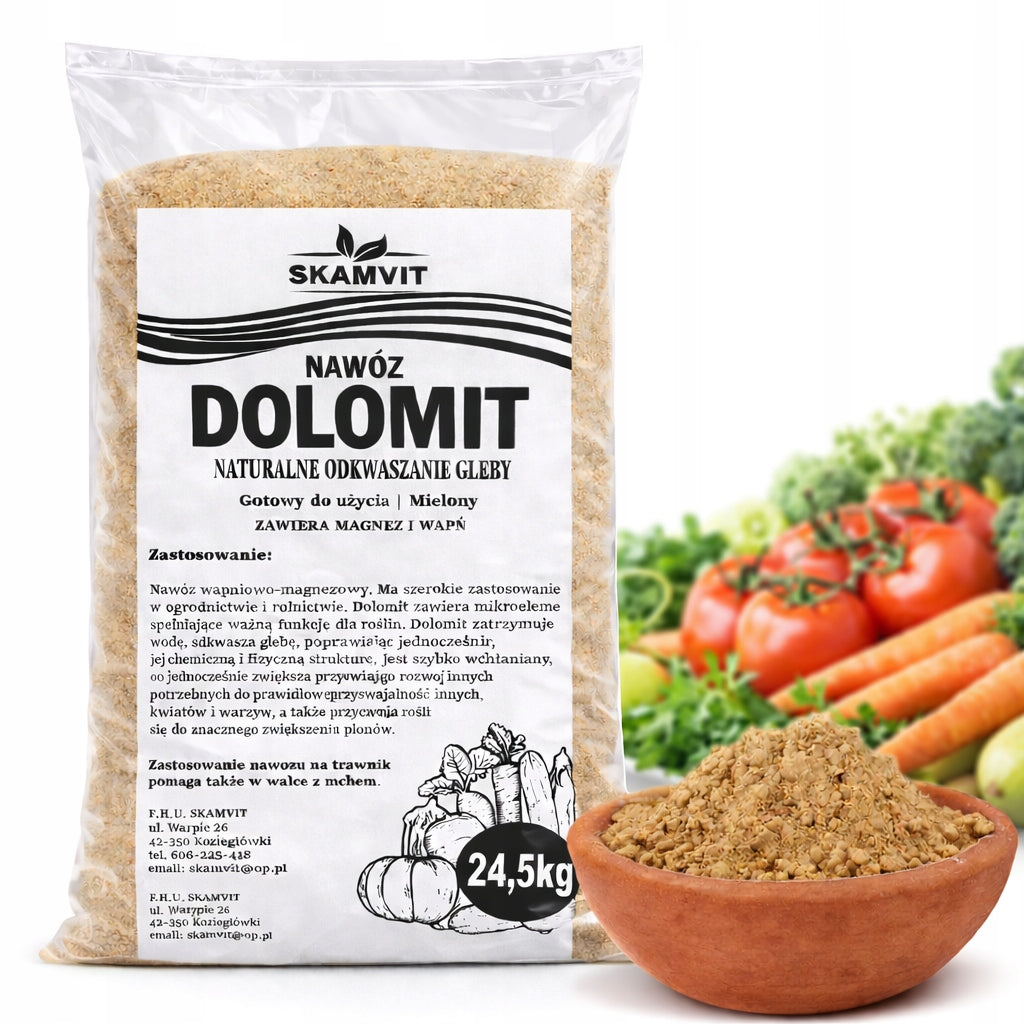 Garden Lime Magnesium Dried DOLOMIT 24,5 Kg DEACIDIFIES Sown Ground