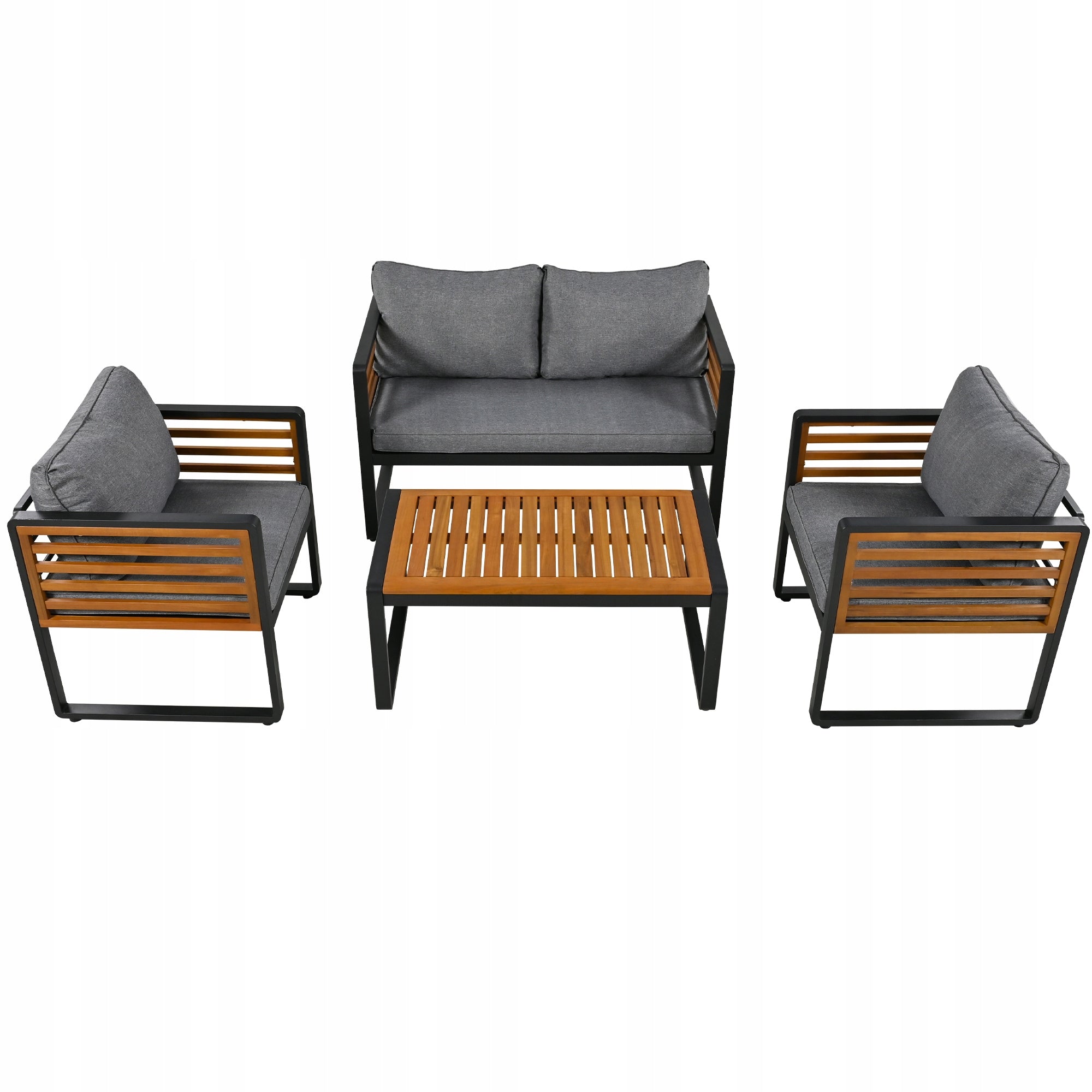 Garden Lounge Set Iron Galvanized Armrests Grey Garden Terrace Manufacturer code 6945862568999