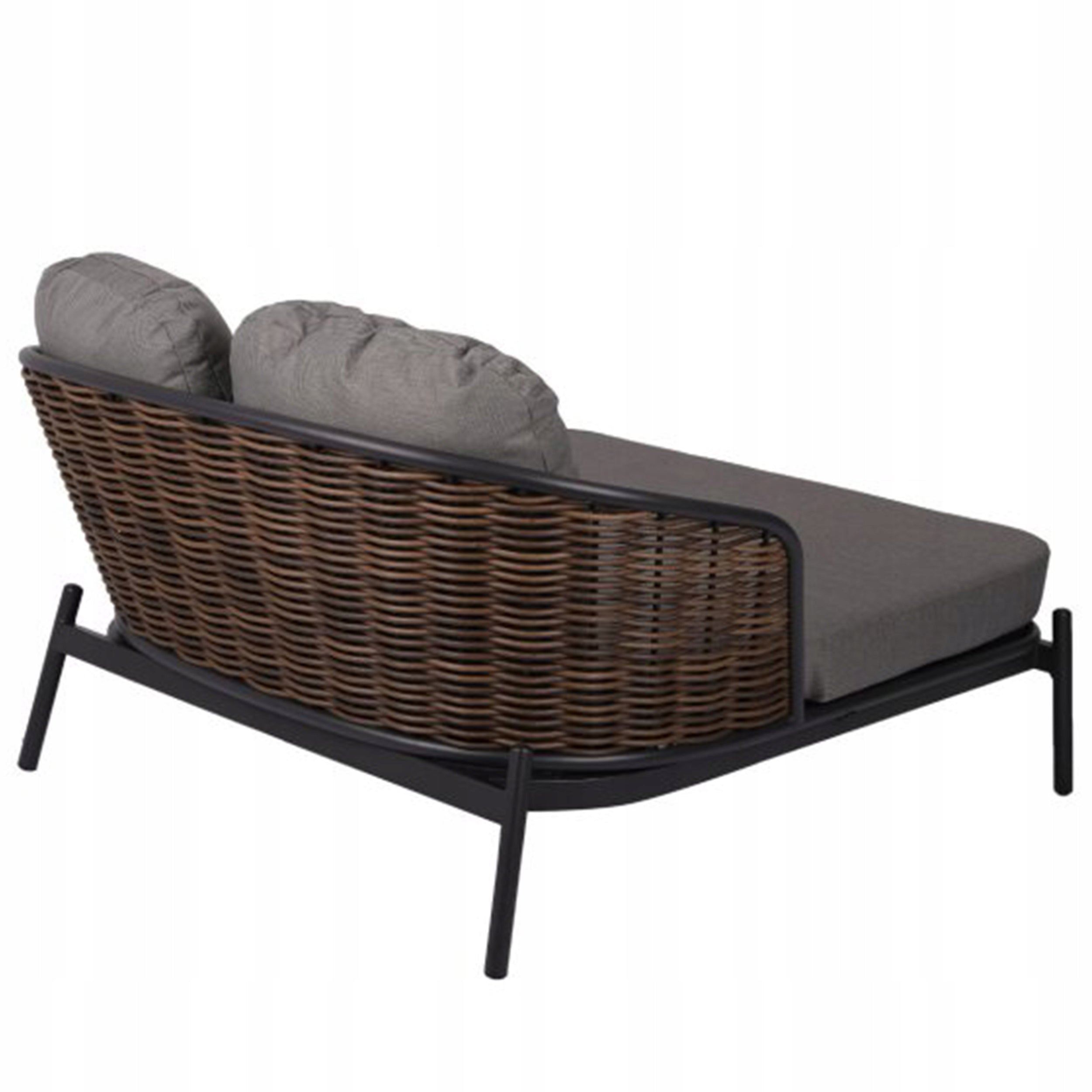 Garden Lounger Large Sun Lounger 2 Pers. Borneo Wicker Technorattan Anthracite EAN (GTIN) 5903981825325
