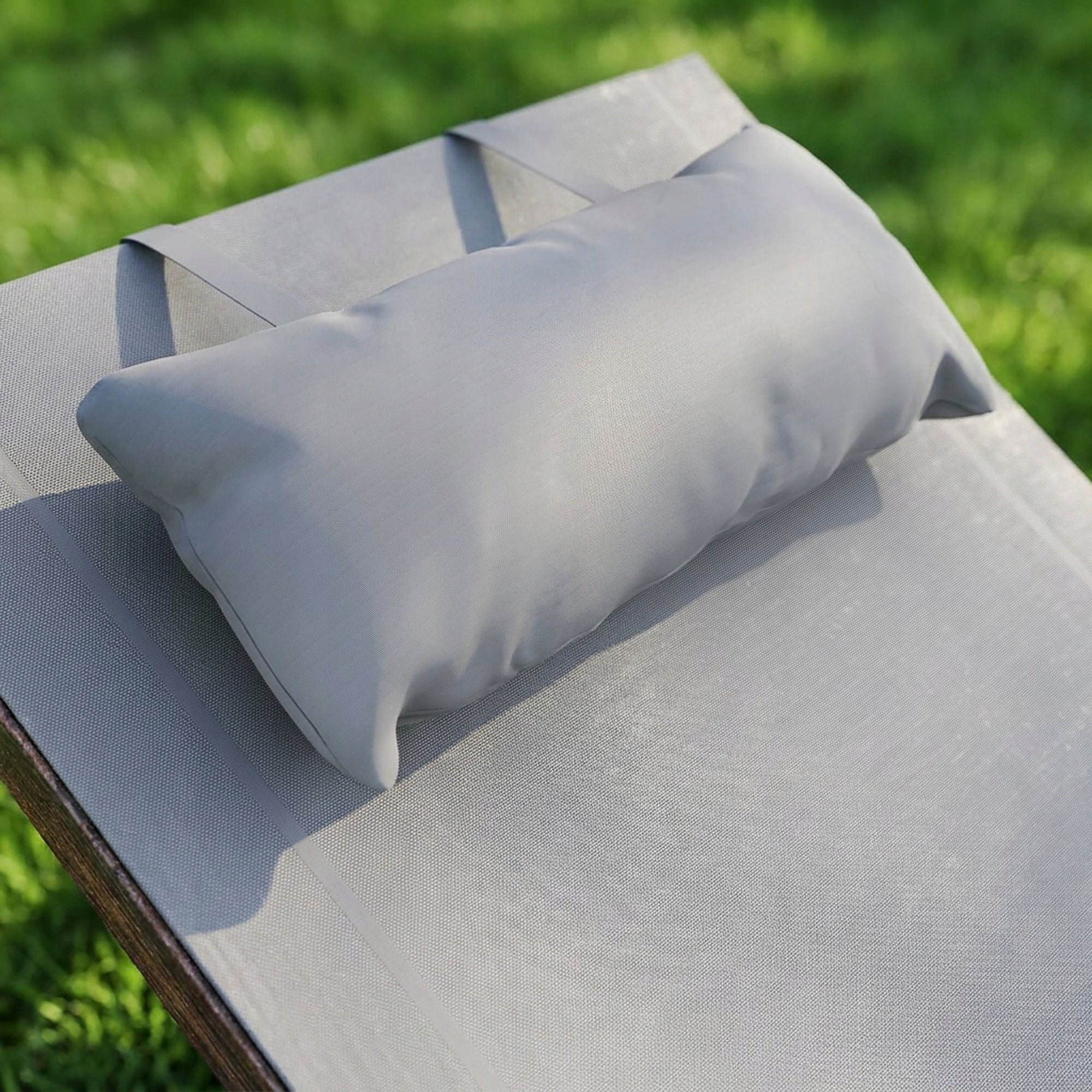 Garden Lounger Terrace Wooden Garden Lounger with Balcony Cushion Model Rodie szary