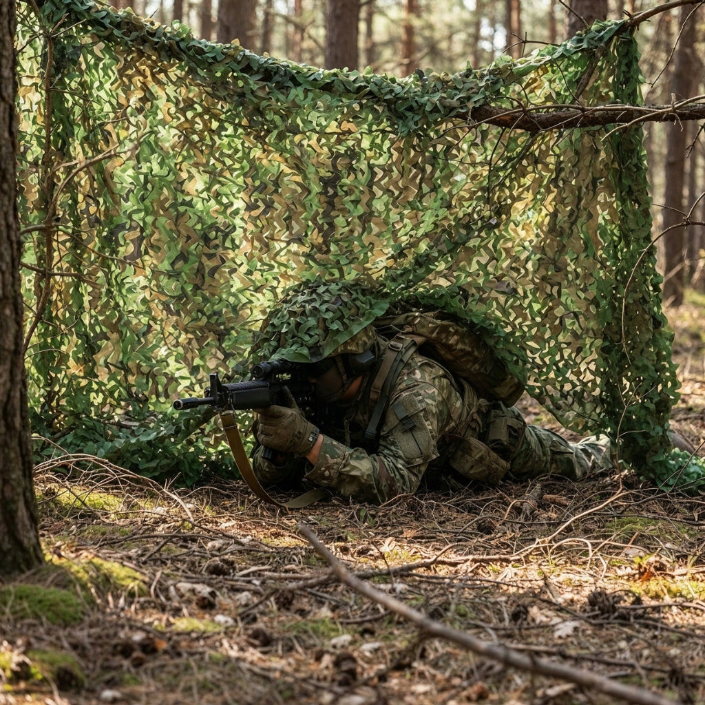 Garden Masking Mesh 2x3m Camouflage Shading Cover WooDland 6m2 Color green