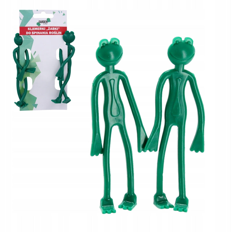 Garden Paper Clips - Frogs 2 Pcs - Plant Clips - Stem Holder