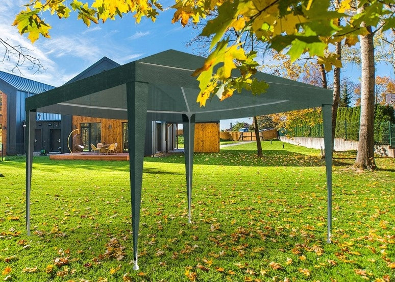 Garden Pavilion 3x3 Green 4 Walls Tent Gazebo for Garden Canopy Length 3 m