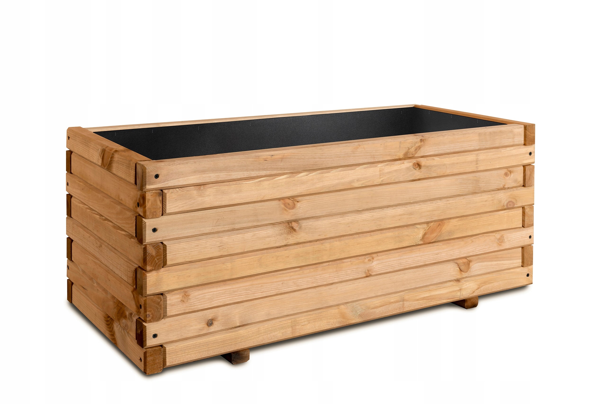 Garden Planter Wooden Solid Brown Terra 70x40x40 cm Thickness 3.5 cm