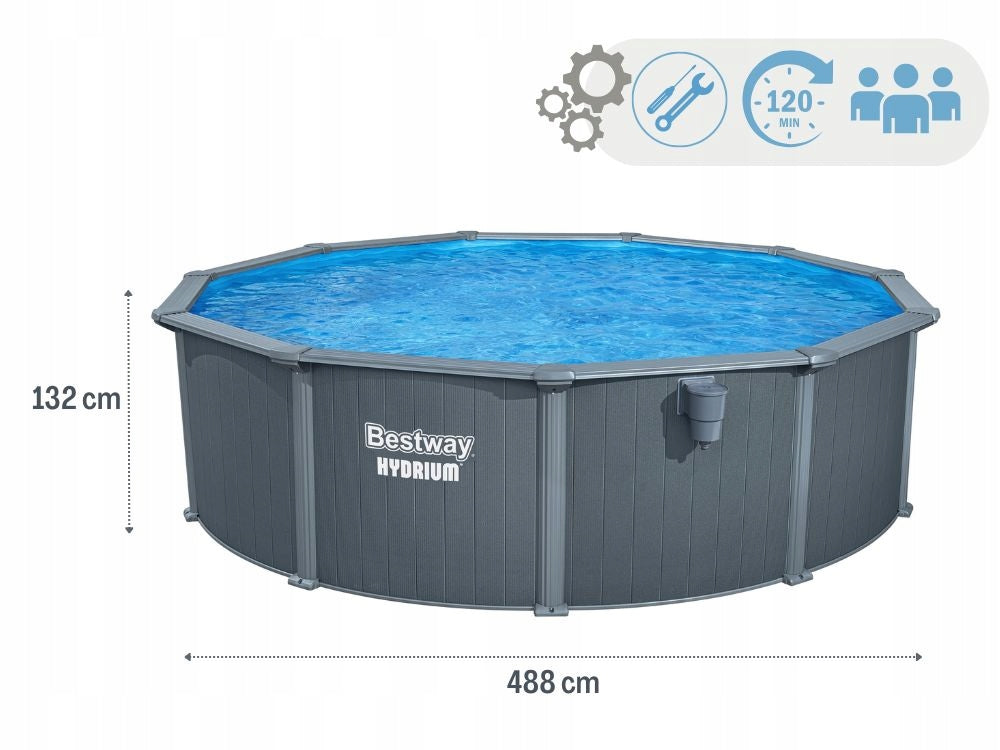 Garden Pool All Year Round Canadian Steel Panel Bestway 561CU 488X132 Packaging status original