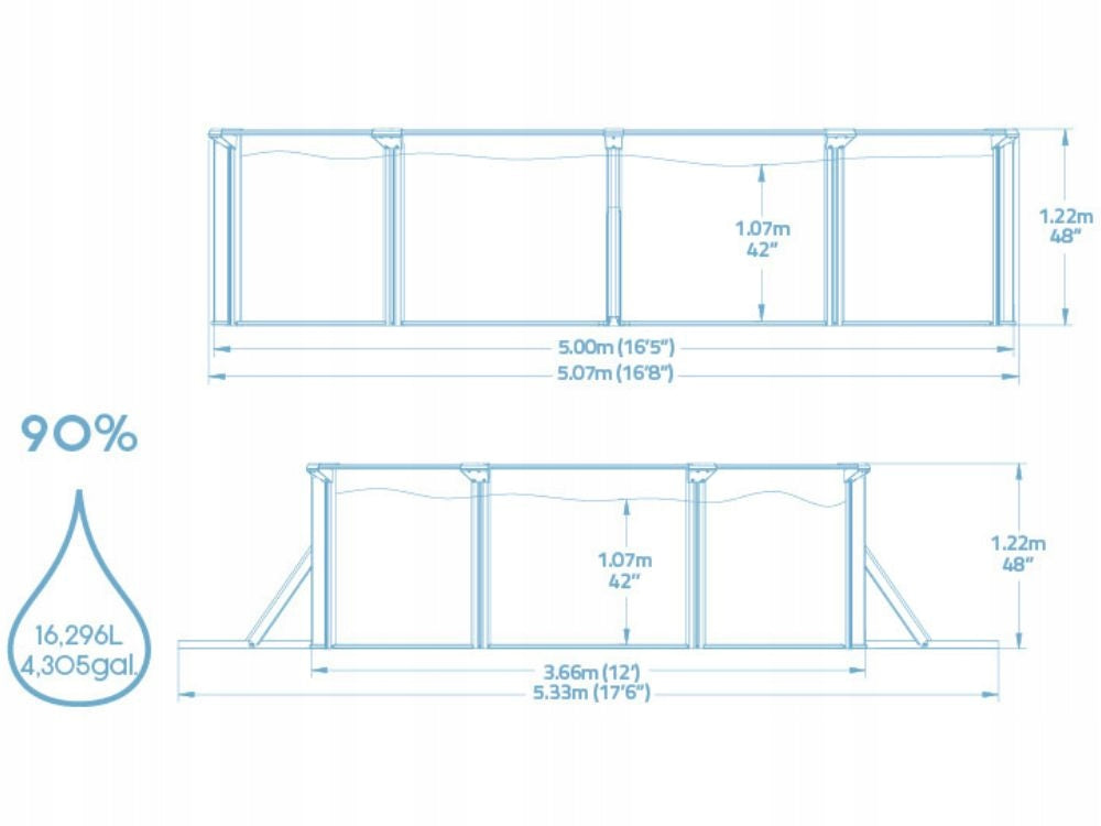 Garden Pool All Year Round Canadian Steel Panel Bestway 56586 500x366 Manufacturer code 56586