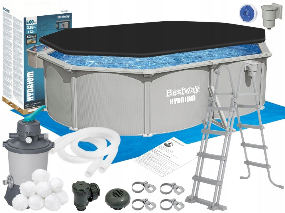 Garden Pool All Year Round Canadian Steel Panel Bestway 56586 500x366