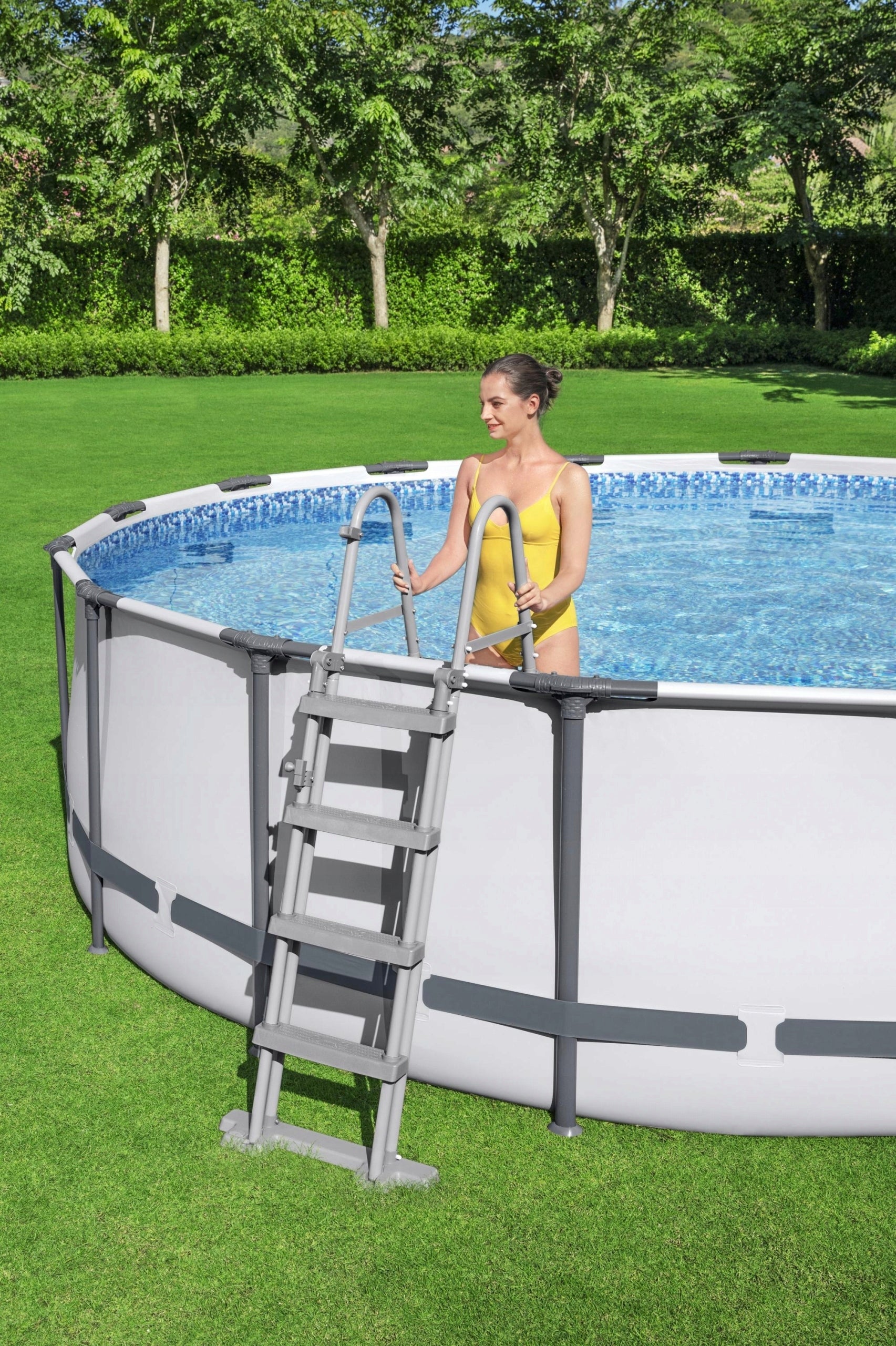 Garden Pool Bestway 5618W Framed 396x122cm Ladder Pump Cover Series Steel Pro MAX