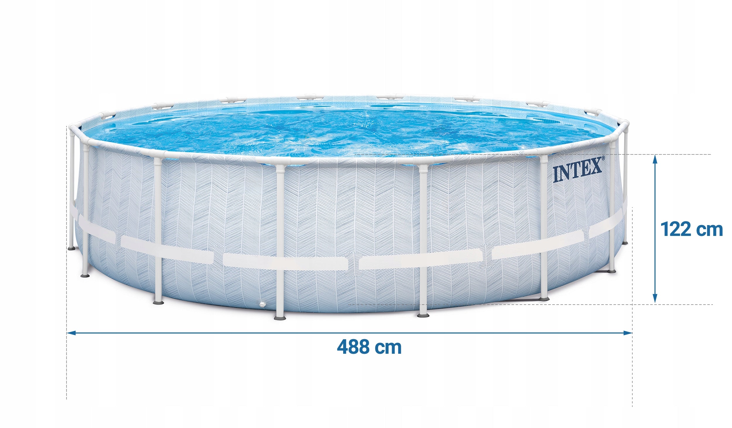 Garden Pool Framed 488x122 with pump Intex 26746 Product width 488 cm
