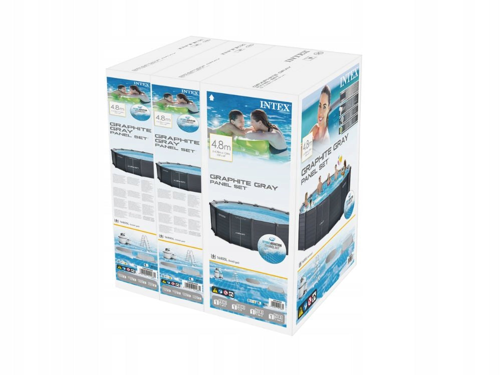 Garden Pool Framed Intex Panel Sequoia 26384GS 478x124 + Switch Series 93291