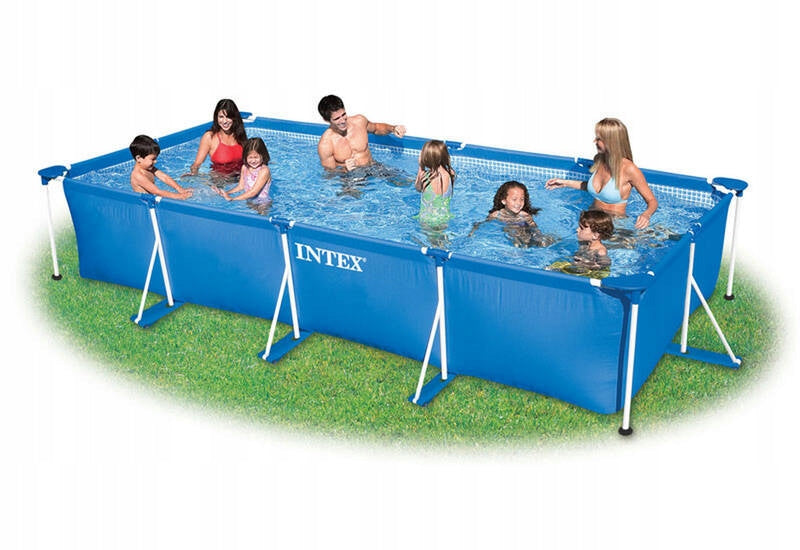 Garden Pool Rectangular Intex Frame Family 450x220x84cm 28273 Packaging status original