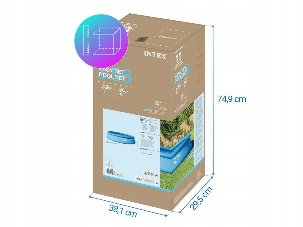 Garden Pool Round Expansion with Pump 396x84 Intex 28142 MODEL 2026 Height 84 cm