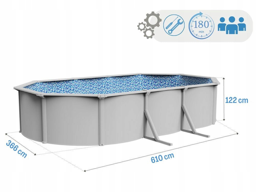 Garden Pool Year-round 610x366x122 with Sand Pump Bestway56369 NEW2026 Packaging status original