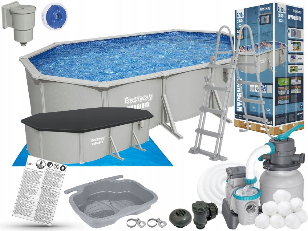 Garden Pool Year-round 610x366x122 with Sand Pump Bestway56369 NEW2026