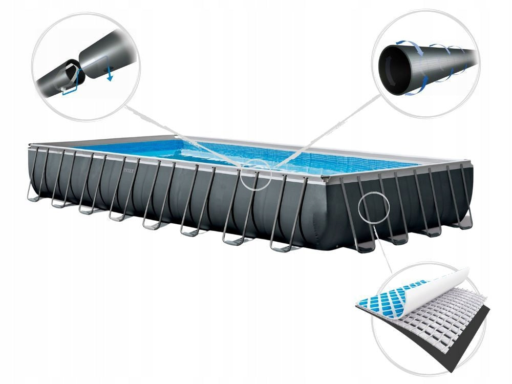Garden Pool with Sand Pump 975x488x132 Intex 26378 + Generator NEW2026 Brand Intex