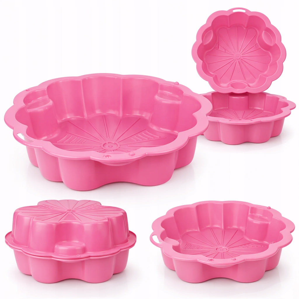 Garden Sandbox 2in1 Daisy with Closure 214x107cm roses POOL