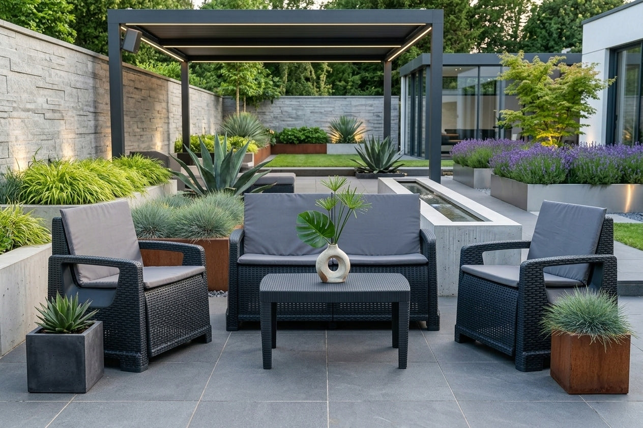 Garden Set PARADISO CORCIANO Sofa Coffee Table + 2 Armchairs Color Antra Number of people 4