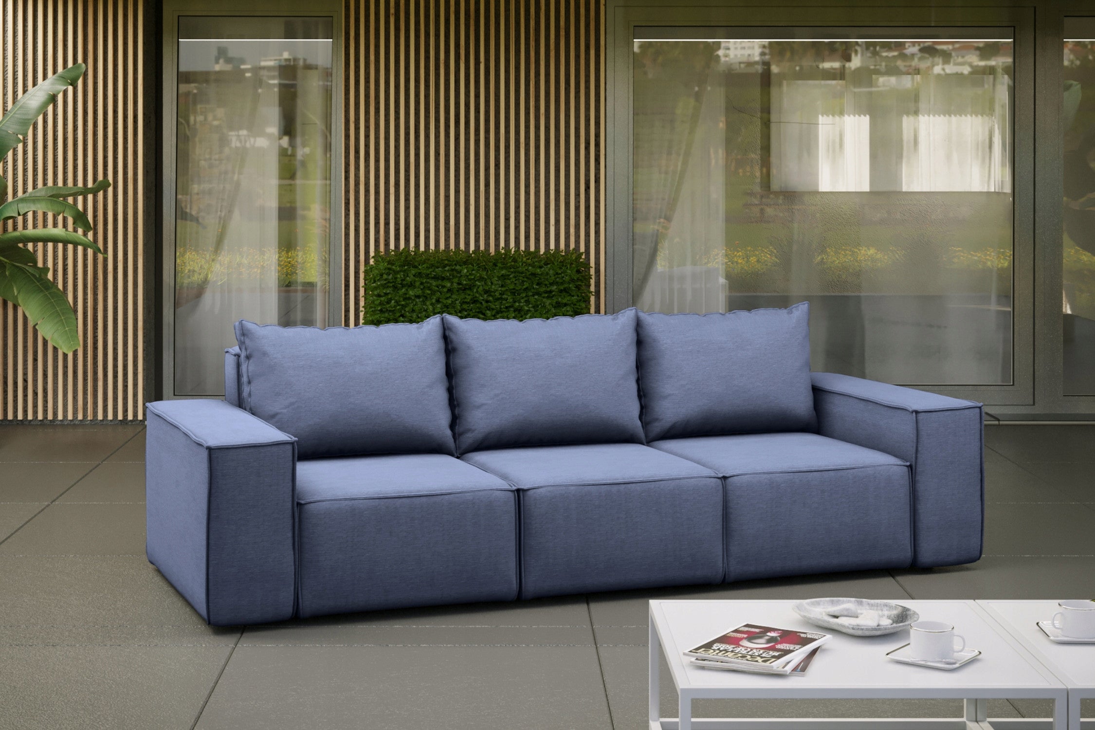 Garden Sofa, 3-Person, Dark Blue (06) Packaging status original