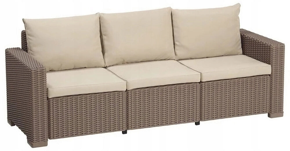 Garden Sofa KETER California 3 Cappucino-beige Main material synthetic material